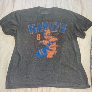 Naruto Short Sleeve Tee - Charcoal and Orange